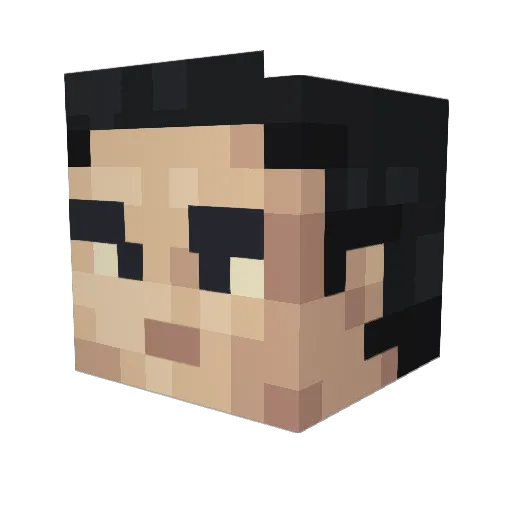 Goguma_Tanghuru Minecraft avatar head, 3D render