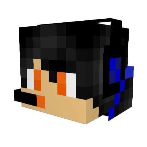 GohanBladee Minecraft avatar head, 3D render
