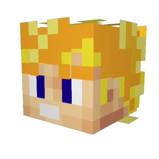 GohanKakarot Minecraft avatar head, 3D render
