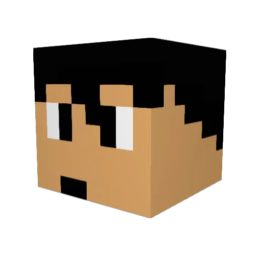 Gohan___ Minecraft avatar head, 3D render