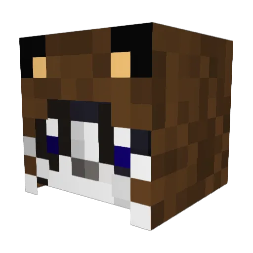 Gohirro Minecraft avatar head, 3D render