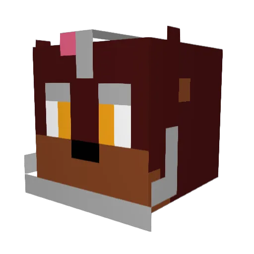 GohkiShiranui Minecraft avatar head, 3D render