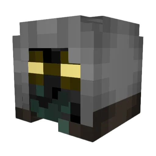 Gohogmen Minecraft avatar head, 3D render