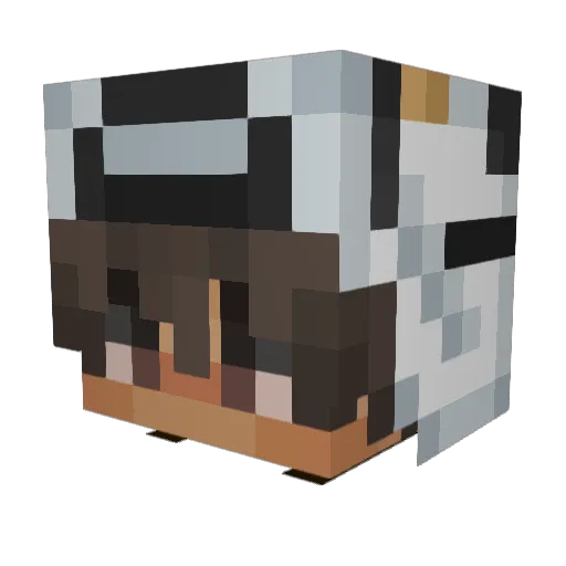 Gohuuu_ Minecraft avatar head, 3D render