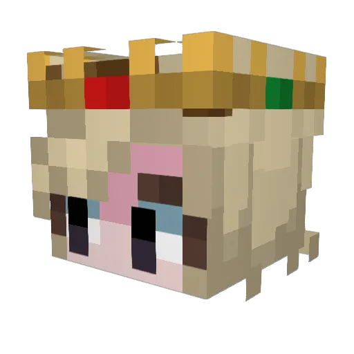 Goiaa Minecraft avatar head, 3D render