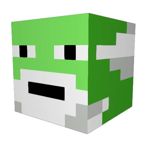 Goid_1 Minecraft avatar head, 3D render
