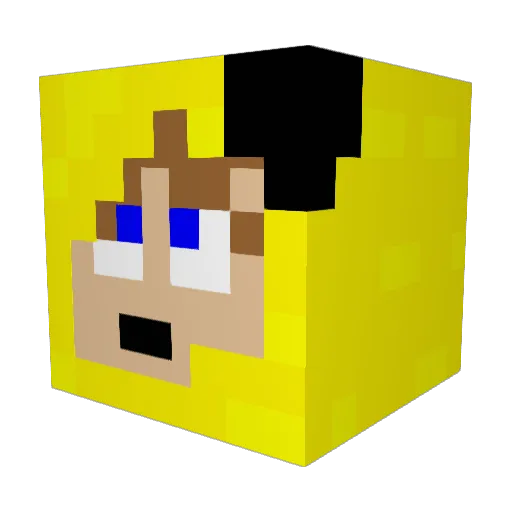 GoinBannanas Minecraft avatar head, 3D render