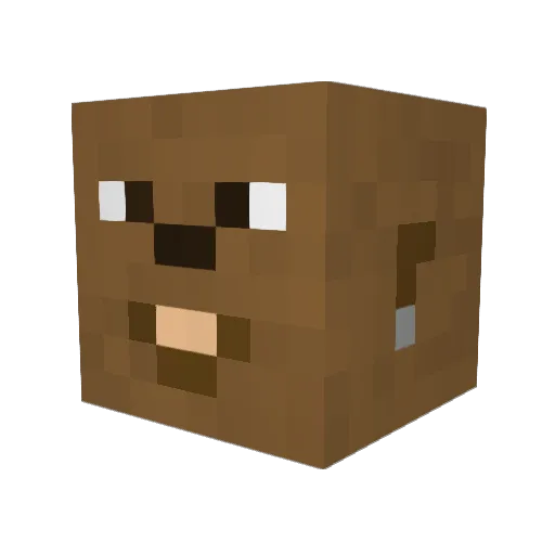 GoingDemo Minecraft avatar head, 3D render