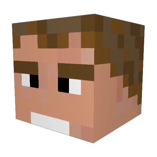 GoingJOkerMode Minecraft avatar head, 3D render