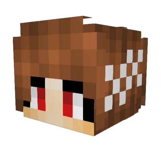 Gojans Minecraft avatar head, 3D render