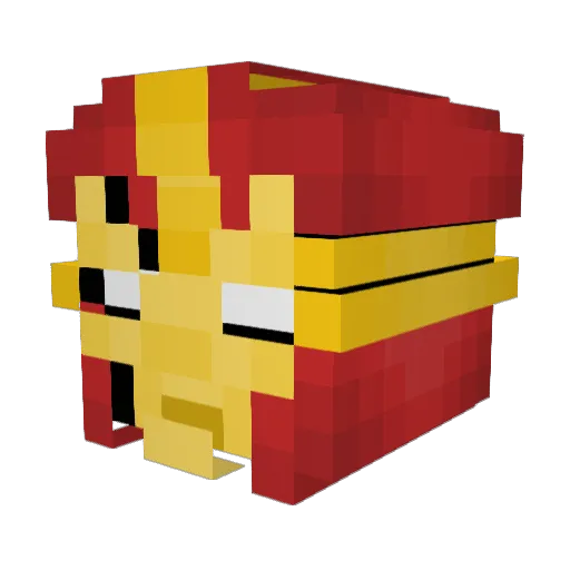 Goji17 Minecraft avatar head, 3D render