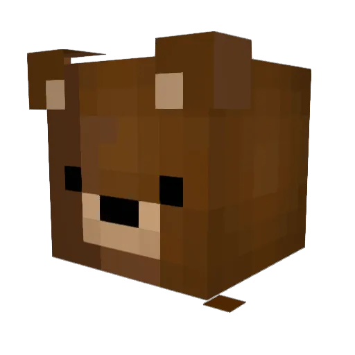 Gojiraoso Minecraft avatar head, 3D render