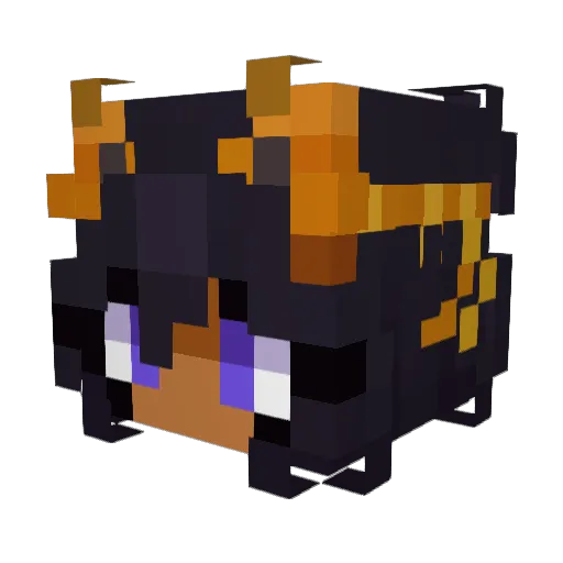 Gojirox Minecraft avatar head, 3D render