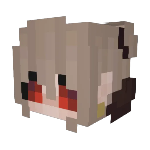GojoAckermann Minecraft avatar head, 3D render