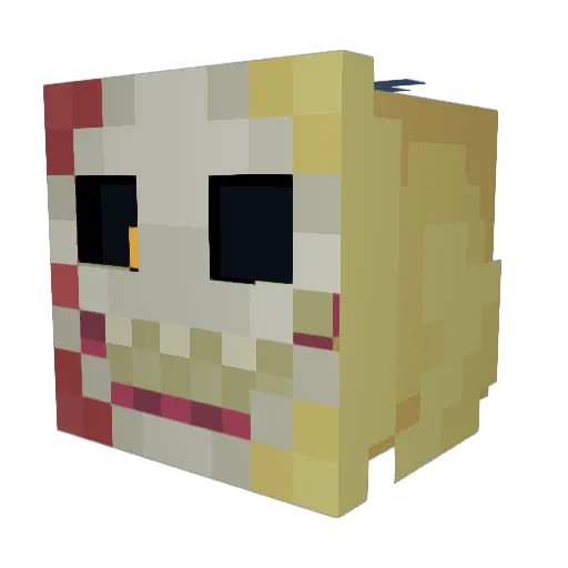 Gojoro Minecraft avatar head, 3D render