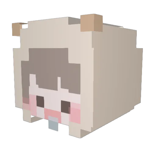 GokGaeng2 Minecraft avatar head, 3D render