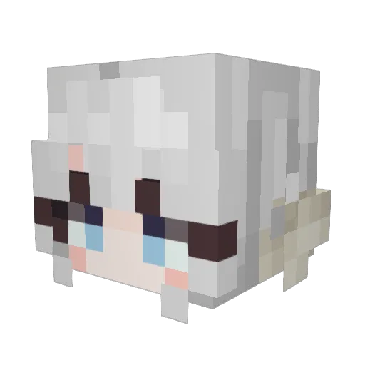 Gokash Minecraft avatar head, 3D render