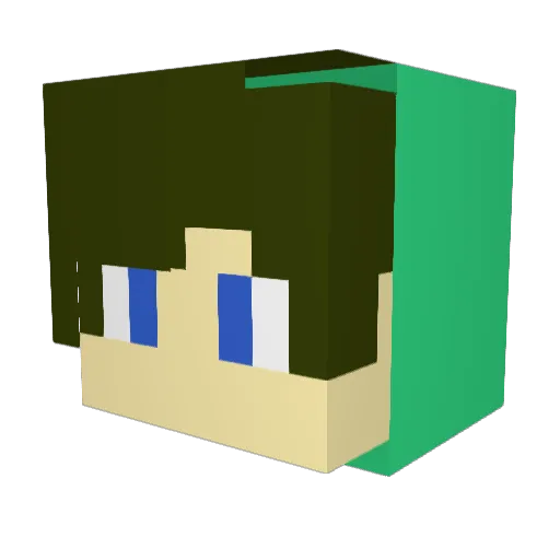 GokhanAbi Minecraft avatar head, 3D render