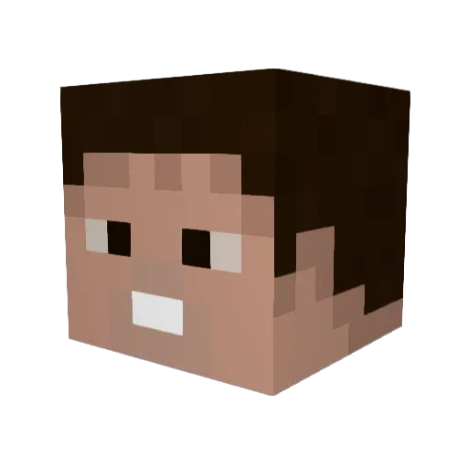 Goklitx Minecraft avatar head, 3D render