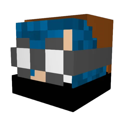 Goku645 Minecraft avatar head, 3D render