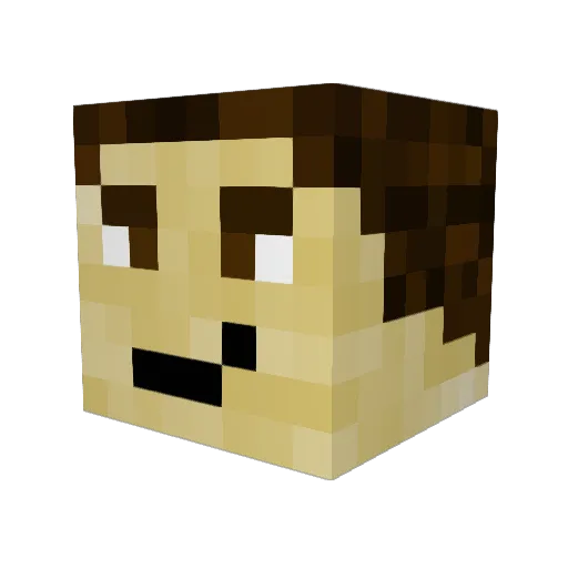 GokuGregg Minecraft avatar head, 3D render