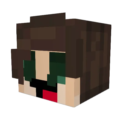 GokuJesus Minecraft avatar head, 3D render