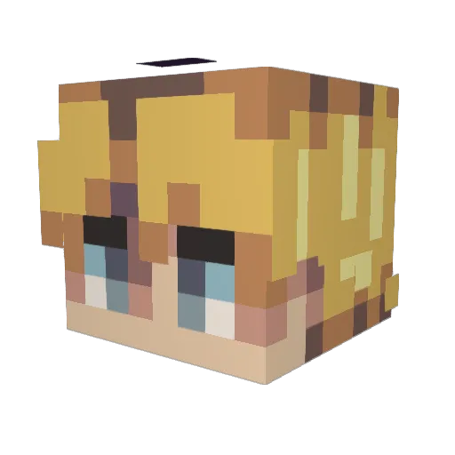 Goku_197 Minecraft avatar head, 3D render