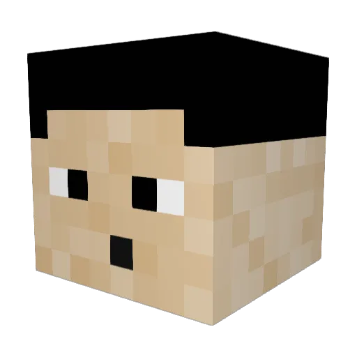Goku_MUI7804 Minecraft avatar head, 3D render