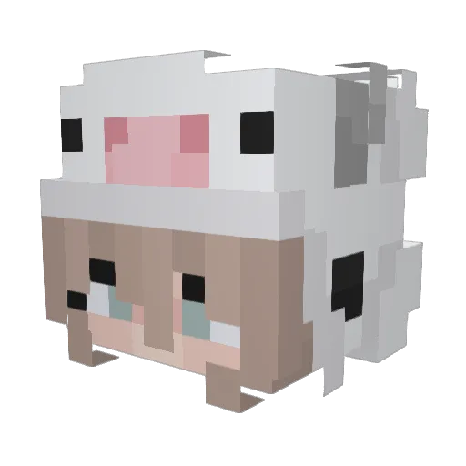Goku_sup Minecraft avatar head, 3D render