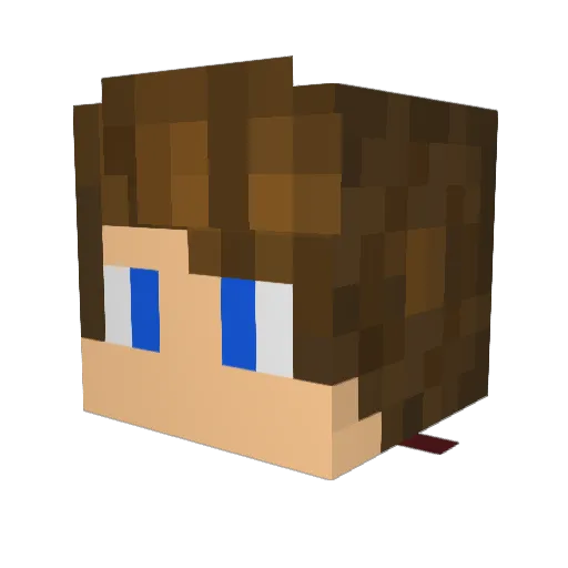 Goku_y0 Minecraft avatar head, 3D render