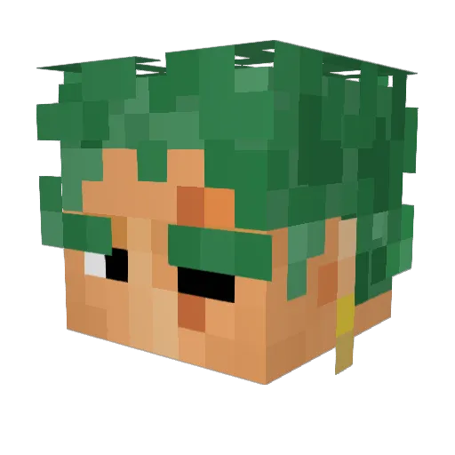 GolDdZoro Minecraft avatar head, 3D render