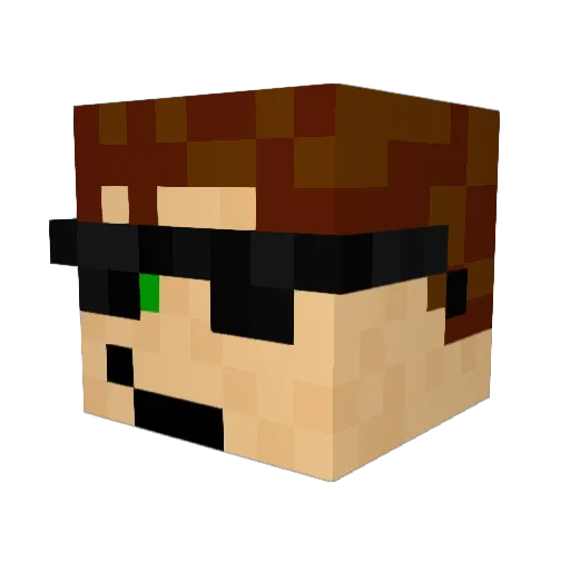 GolGote Minecraft avatar head, 3D render