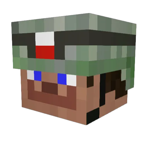 Golabeko Minecraft avatar head, 3D render