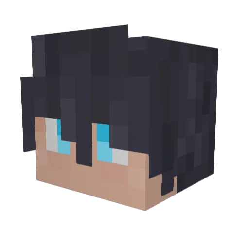Goladam Minecraft avatar head, 3D render