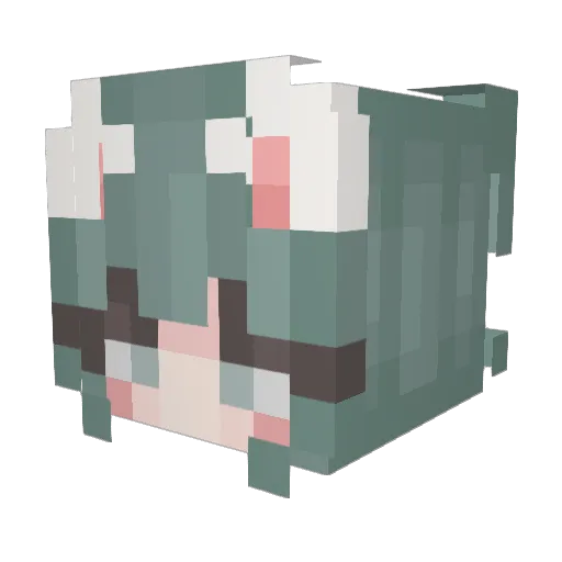 Golance Minecraft avatar head, 3D render