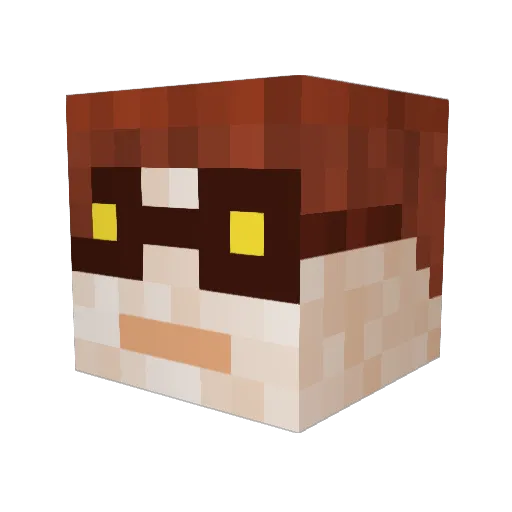 Golbs1 Minecraft avatar head, 3D render