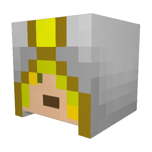 GoldAssassin1 Minecraft avatar head, 3D render