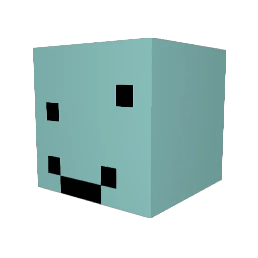 GoldBoost Minecraft avatar head, 3D render