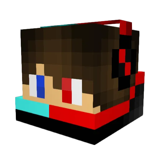 GoldBreather Minecraft avatar head, 3D render