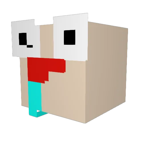 GoldC3ll_ Minecraft avatar head, 3D render