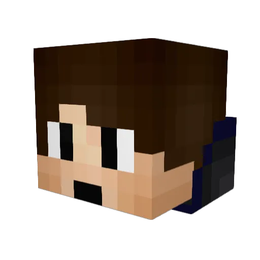 GoldCo Minecraft avatar head, 3D render