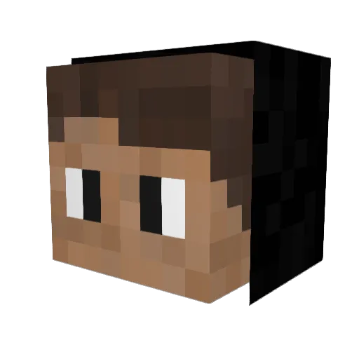 GoldCrys Minecraft avatar head, 3D render