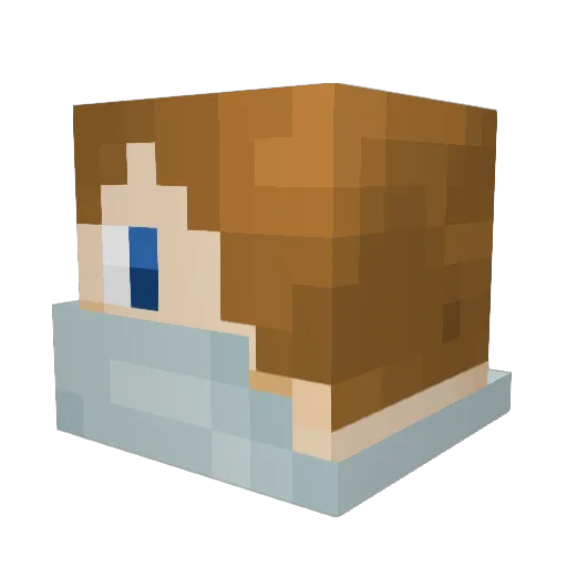 GoldDDiablox Minecraft avatar head, 3D render