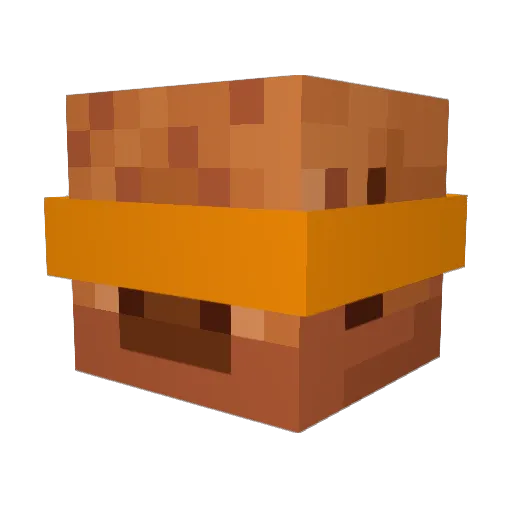GoldDih22 Minecraft avatar head, 3D render
