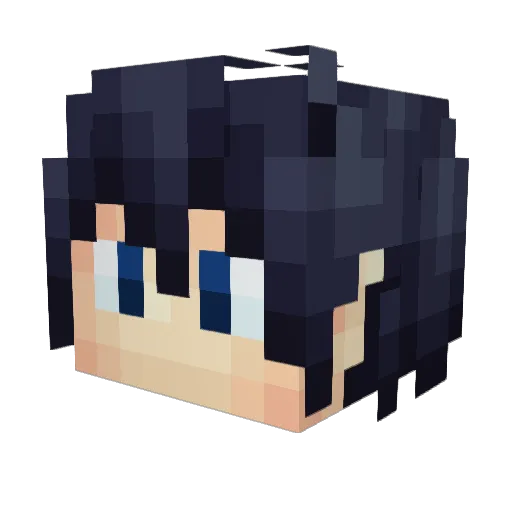 GoldDragon_12 Minecraft avatar head, 3D render