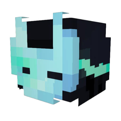 GoldDropVR Minecraft avatar head, 3D render