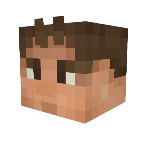 GoldFeesh Minecraft avatar head, 3D render