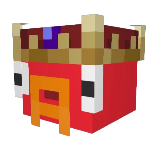 GoldFishK1NG Minecraft avatar head, 3D render