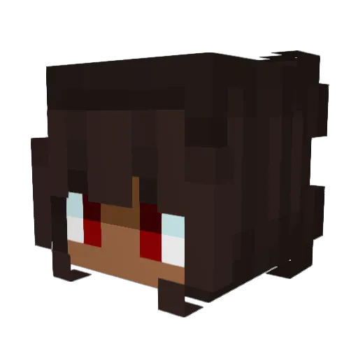 GoldFoxboi Minecraft avatar head, 3D render