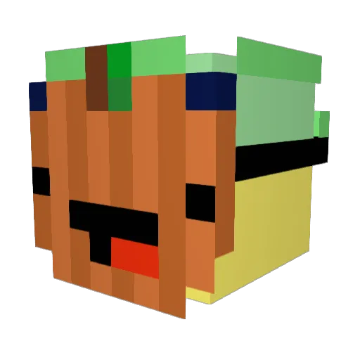 GoldG0d Minecraft avatar head, 3D render